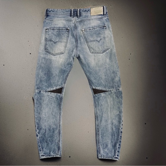 Y2K DIESEL Rombee ‘Dusty Mud’ Distressed regular Slim carrot men’s jean 30 x 32 - Picture 3 of 16